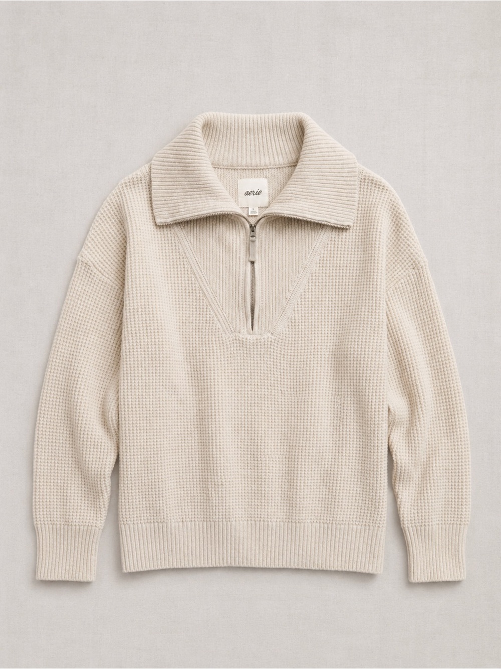 🦅 aerie Cream Knit Sweater